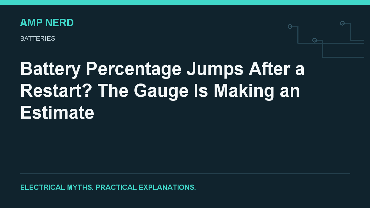 Amp Nerd cover: Battery state-of-charge estimate changes