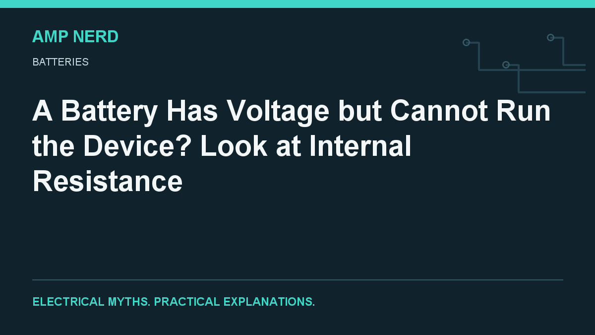 Amp Nerd cover: Battery no-load voltage and loaded performance