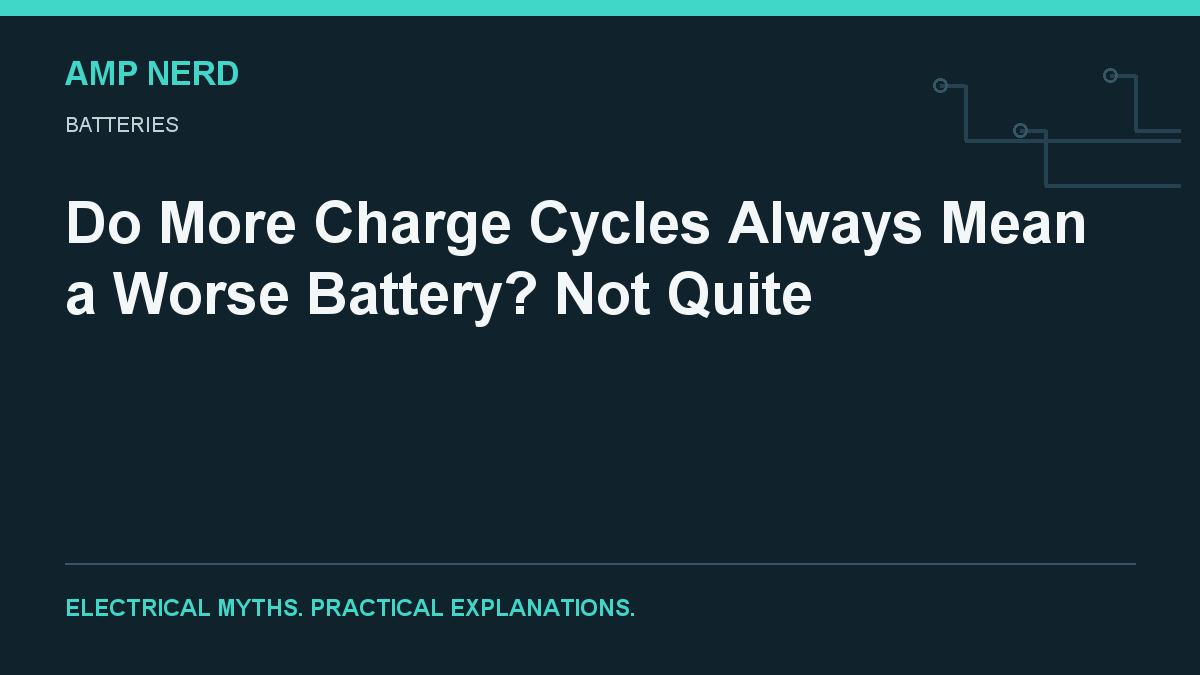 Amp Nerd cover: Battery cycle count and aging conditions