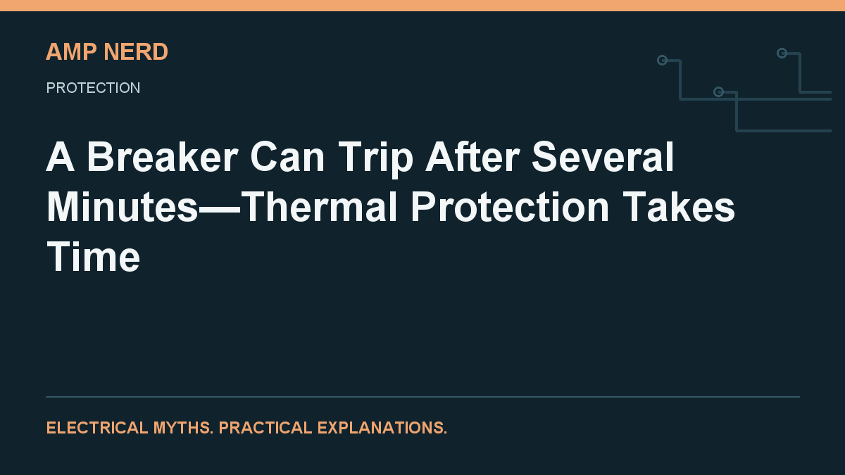 Amp Nerd article cover: thermal magnetic breaker trip delay