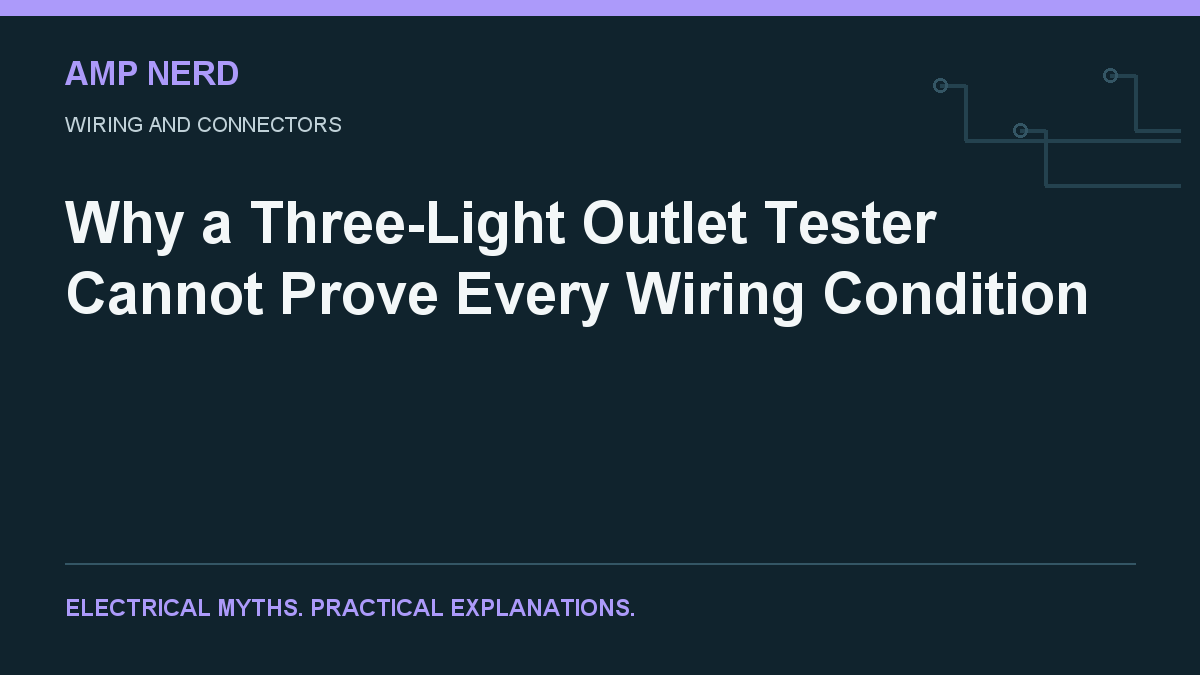 Amp Nerd article cover: three-light outlet tester limitations