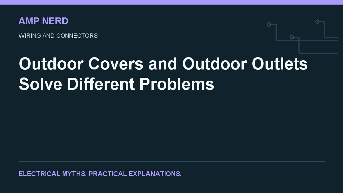 Amp Nerd article cover: outdoor receptacle and while-in-use cover