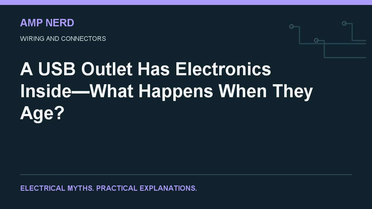 Amp Nerd article cover: USB wall outlet converter operation and aging