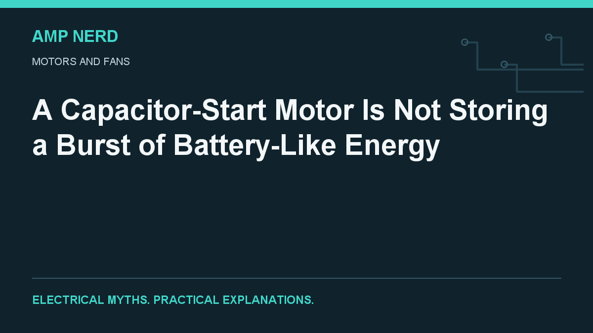 Amp Nerd article cover: motor starting capacitor phase shift