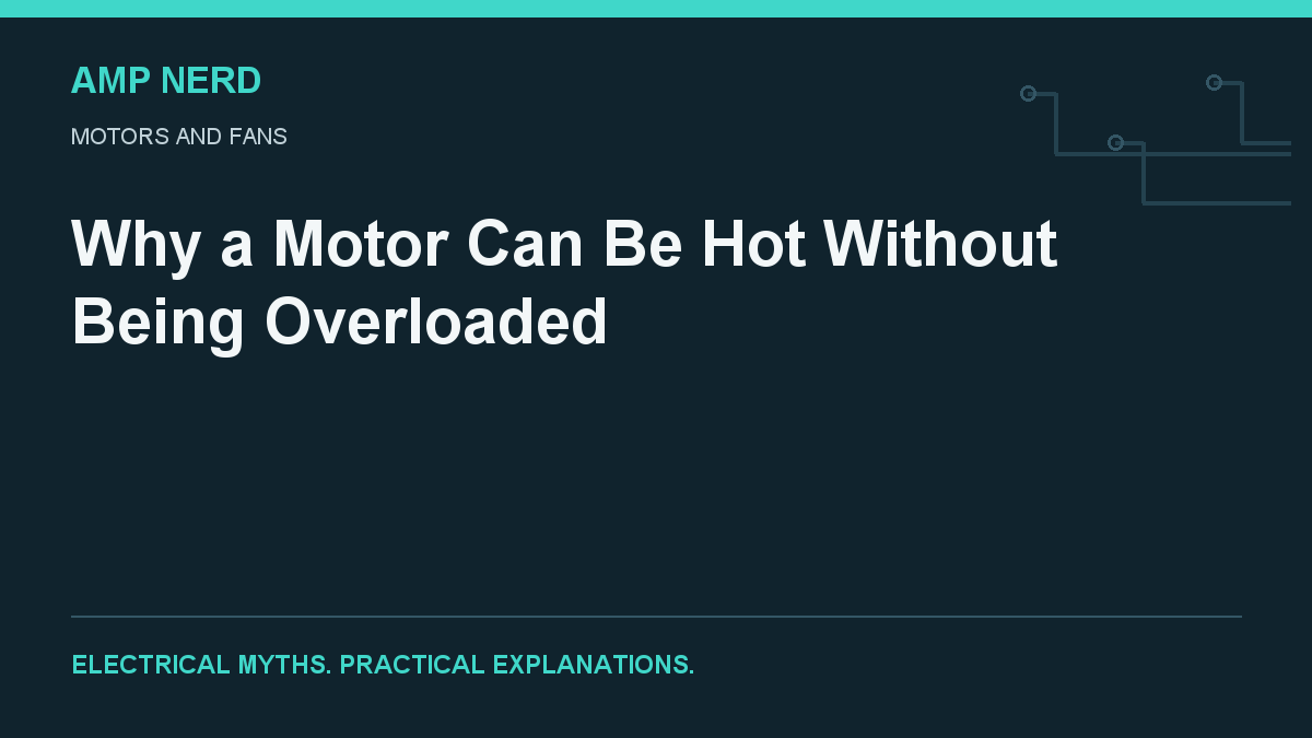 Amp Nerd article cover: motor temperature ambient cooling and duty