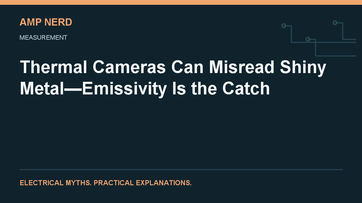 Amp Nerd article cover: Thermal Cameras Can Misread Shiny Metal—Emissivity Is the Catch