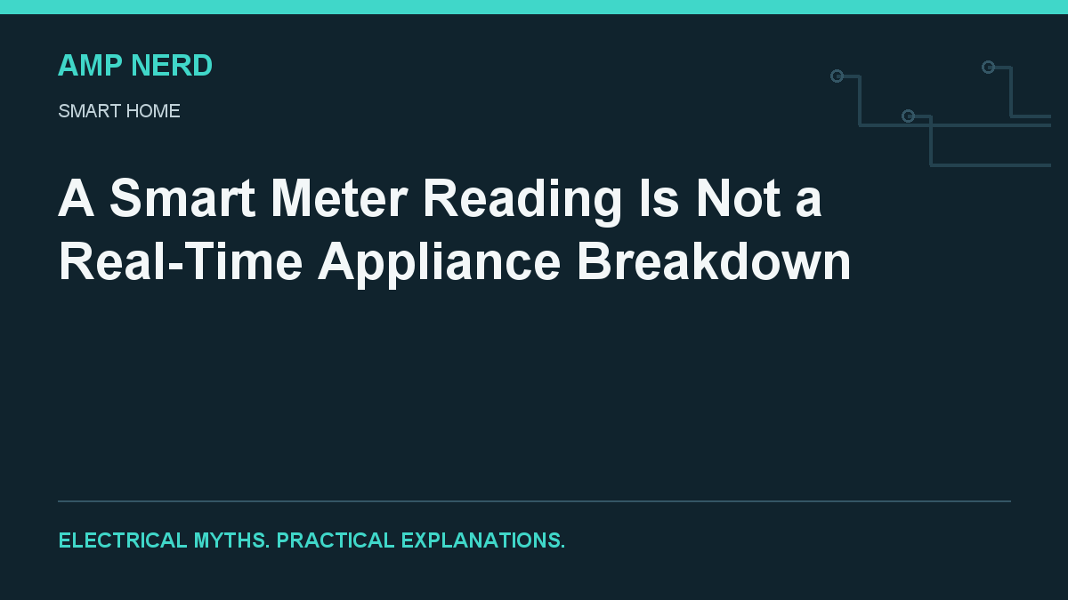 Amp Nerd article cover: A Smart Meter Reading Is Not a Real-Time Appliance Breakdown