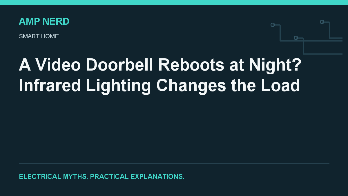Amp Nerd article cover: A Video Doorbell Reboots at Night? Infrared Lighting Changes the Load