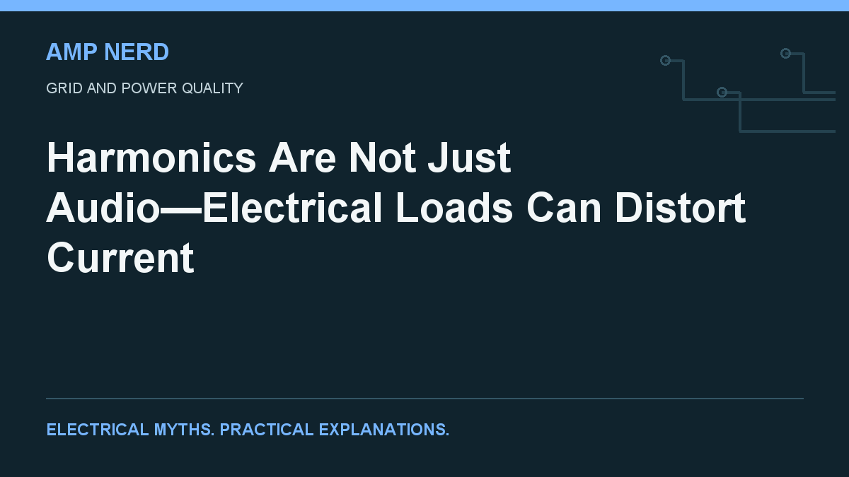 Amp Nerd article cover: Harmonics Are Not Just Audio—Electrical Loads Can Distort Current