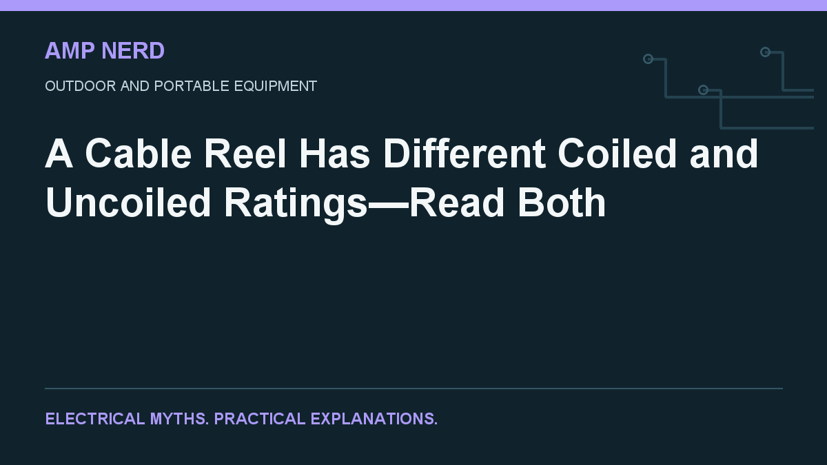 Amp Nerd article cover: A Cable Reel Has Different Coiled and Uncoiled Ratings—Read Both