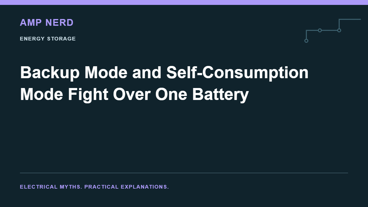 Amp Nerd article cover: Backup Mode and Self-Consumption Mode Fight Over One Battery