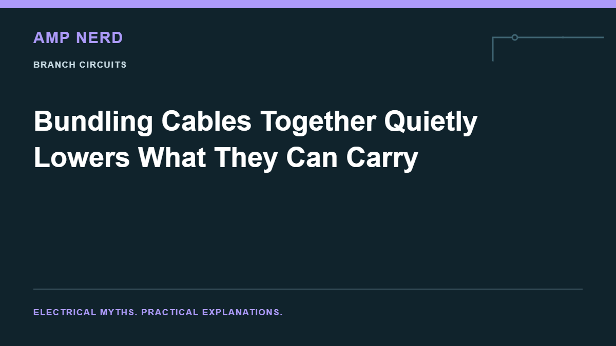 Amp Nerd article cover: Bundling Cables Together Quietly Lowers What They Can Carry