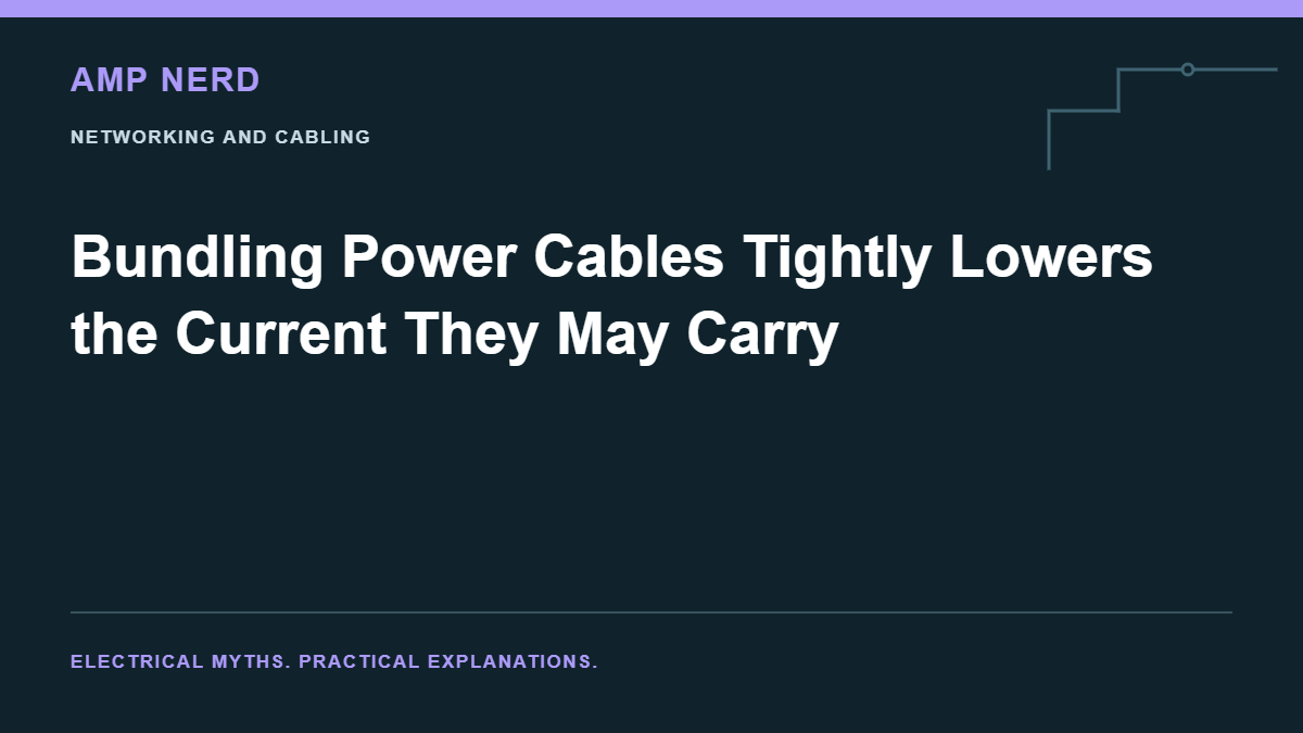 Amp Nerd article cover: Bundling Power Cables Tightly Lowers the Current They May Carry