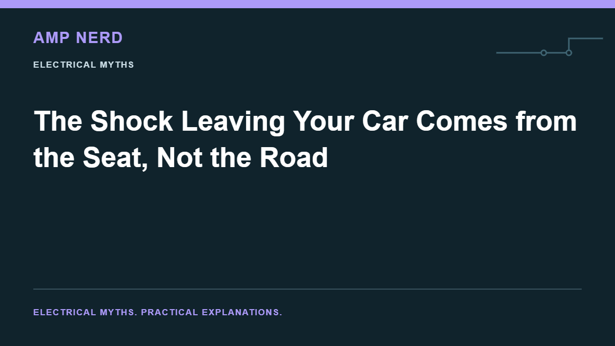 Amp Nerd article cover: The Shock Leaving Your Car Comes from the Seat, Not the Road