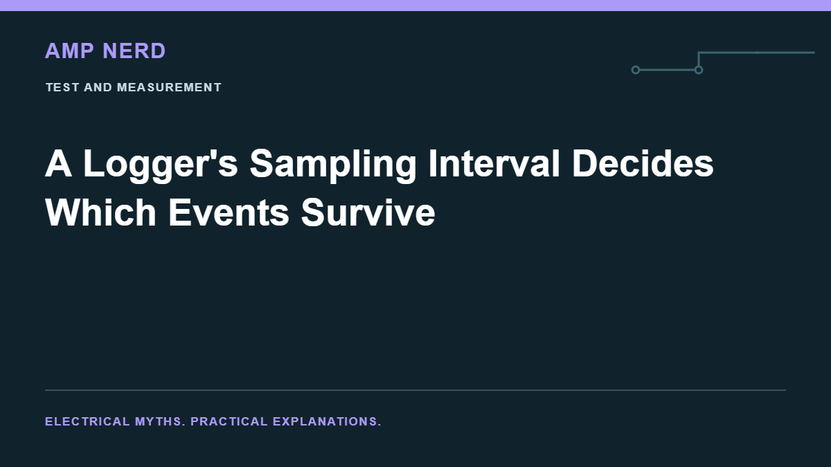 Amp Nerd article cover: A Logger's Sampling Interval Decides Which Events Survive