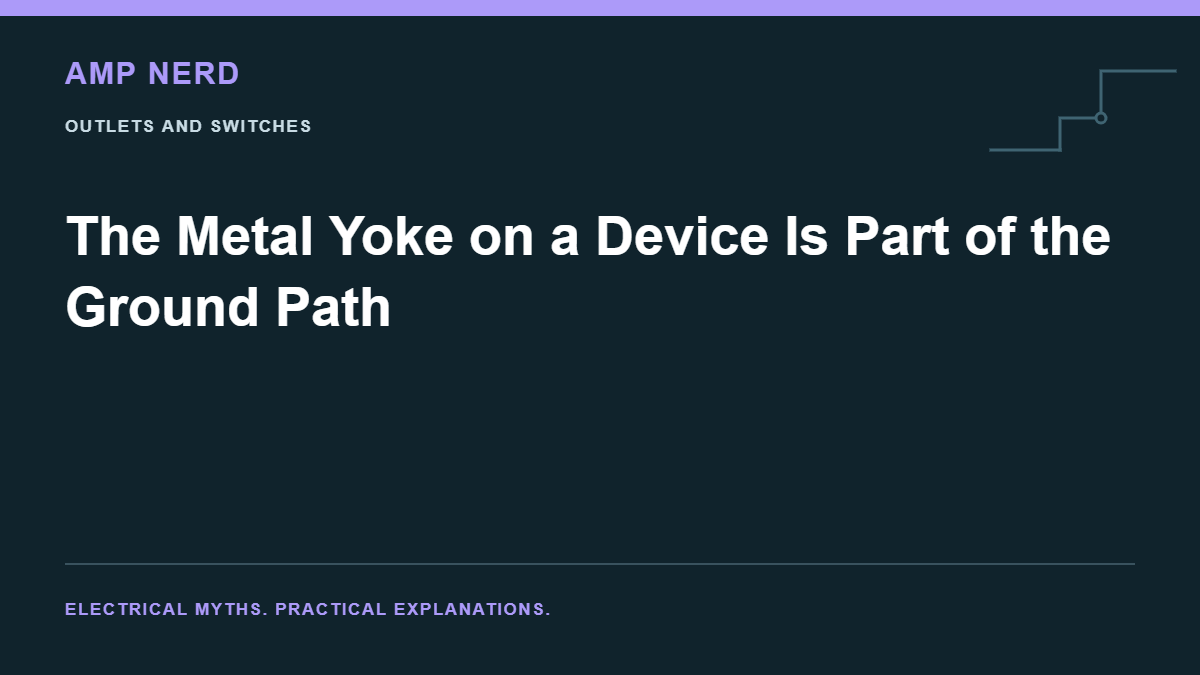 Amp Nerd article cover: The Metal Yoke on a Device Is Part of the Ground Path