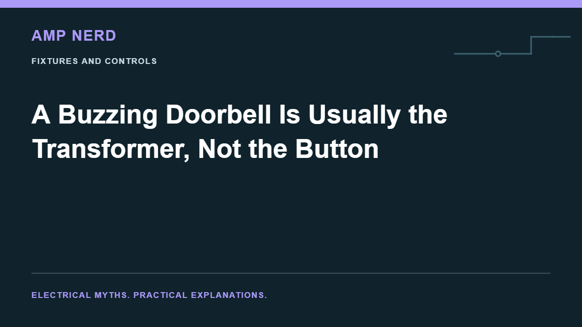 Amp Nerd article cover: A Buzzing Doorbell Is Usually the Transformer, Not the Button