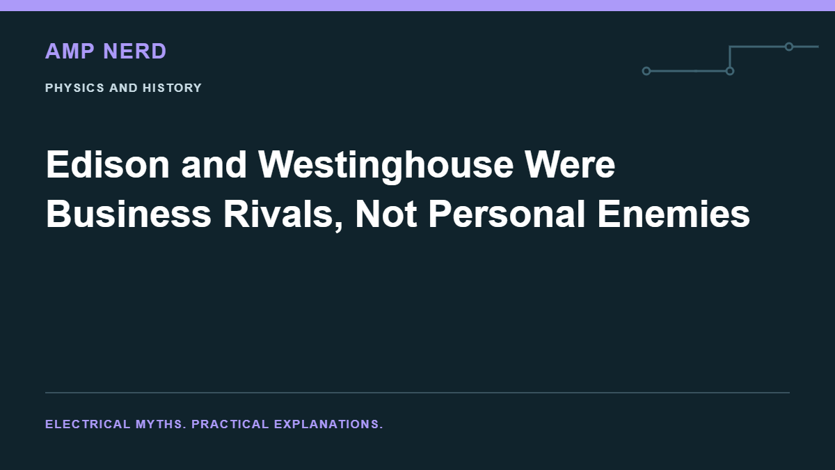Amp Nerd article cover: Edison and Westinghouse Were Business Rivals, Not Personal Enemies