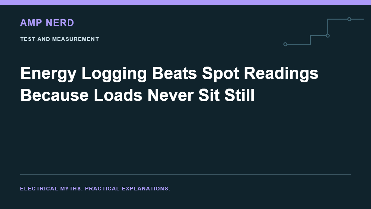 Amp Nerd article cover: Energy Logging Beats Spot Readings Because Loads Never Sit Still