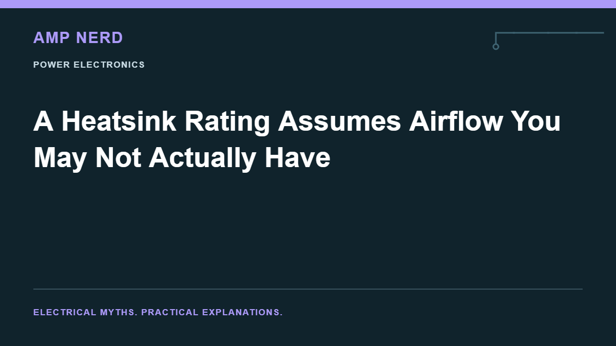 Amp Nerd article cover: A Heatsink Rating Assumes Airflow You May Not Actually Have