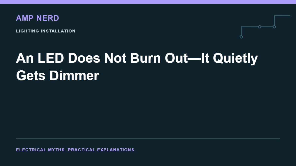 Amp Nerd article cover: An LED Does Not Burn Out—It Quietly Gets Dimmer