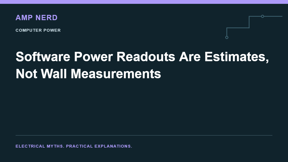 Amp Nerd article cover: Software Power Readouts Are Estimates, Not Wall Measurements