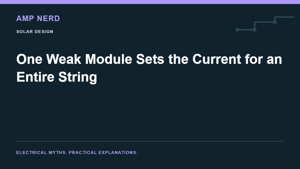 Amp Nerd article cover: One Weak Module Sets the Current for an Entire String