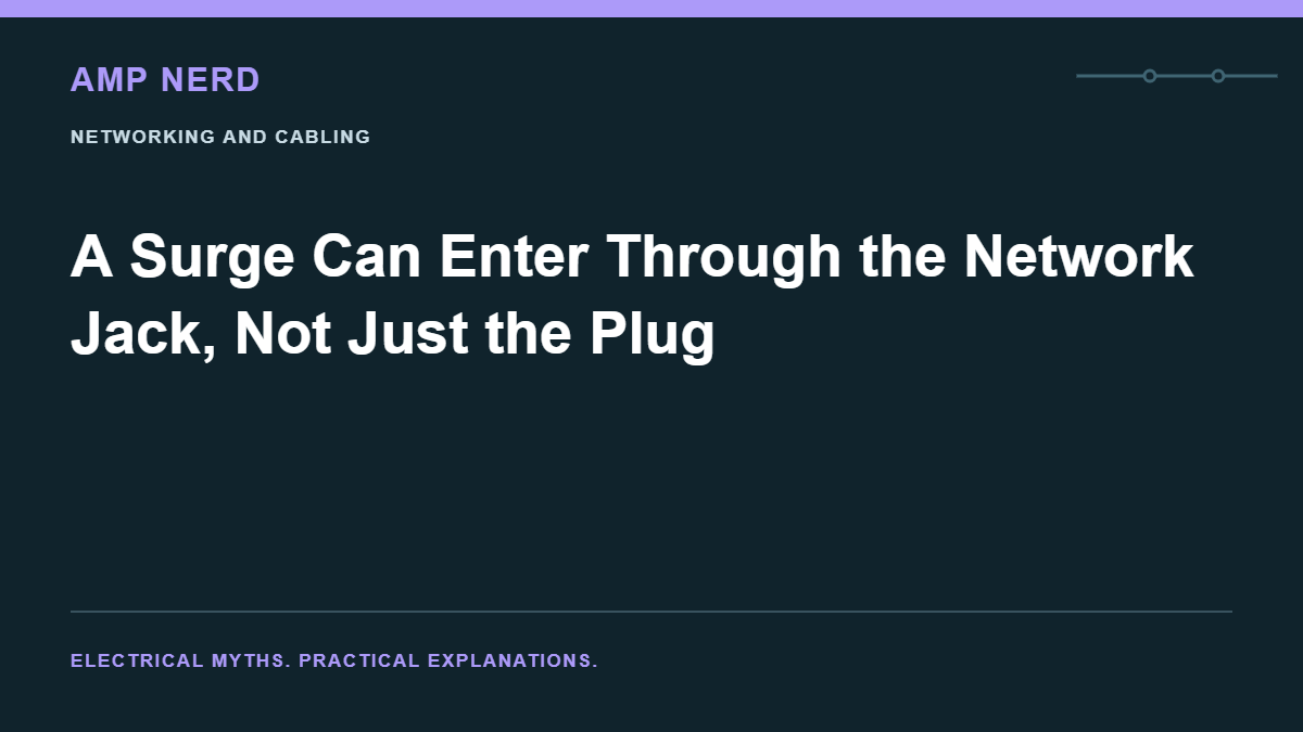 Amp Nerd article cover: A Surge Can Enter Through the Network Jack, Not Just the Plug