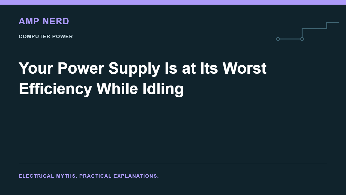 Amp Nerd article cover: Your Power Supply Is at Its Worst Efficiency While Idling