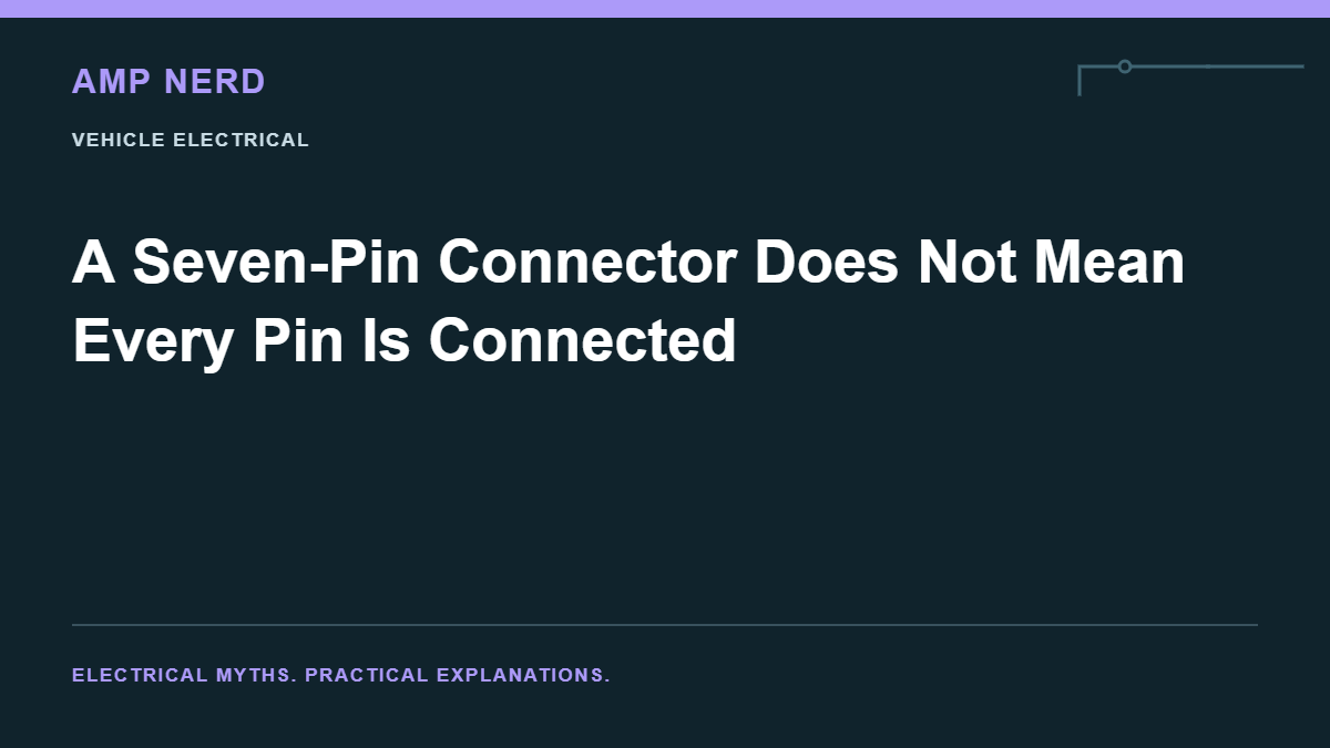 Amp Nerd article cover: A Seven-Pin Connector Does Not Mean Every Pin Is Connected