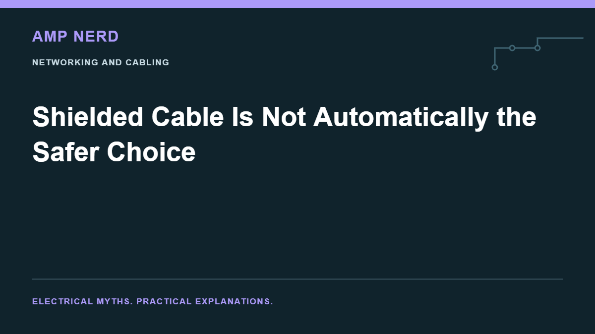 Amp Nerd article cover: Shielded Cable Is Not Automatically the Safer Choice