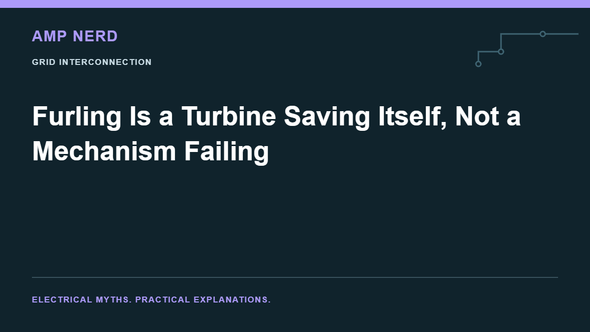 Amp Nerd article cover: Furling Is a Turbine Saving Itself, Not a Mechanism Failing