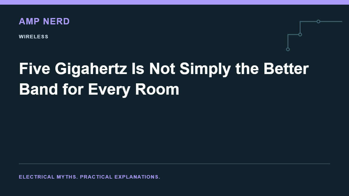 Amp Nerd article cover: Five Gigahertz Is Not Simply the Better Band for Every Room