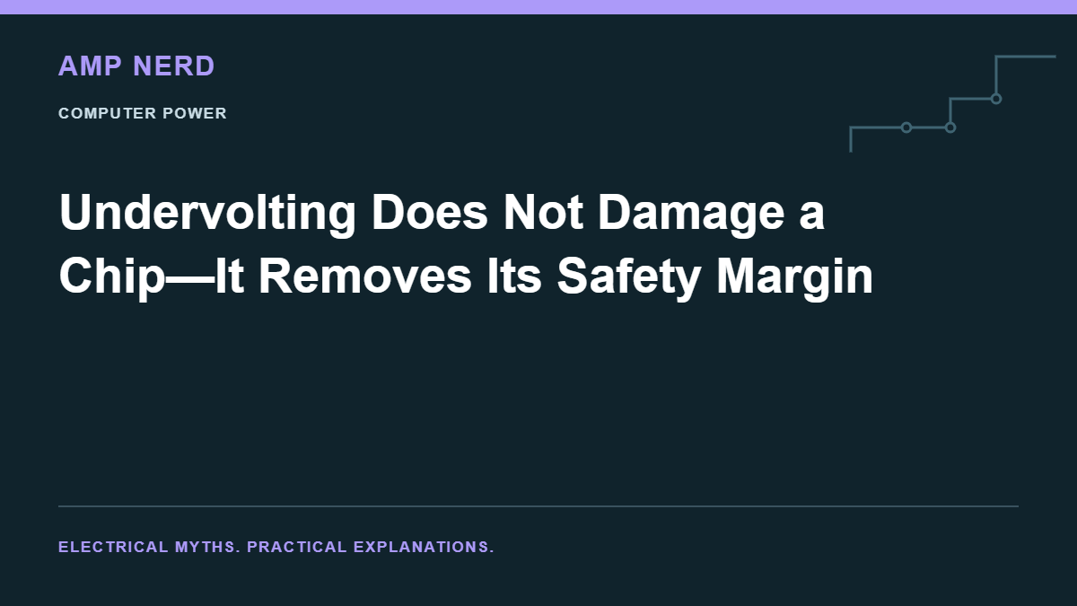 Amp Nerd article cover: Undervolting Does Not Damage a Chip—It Removes Its Safety Margin