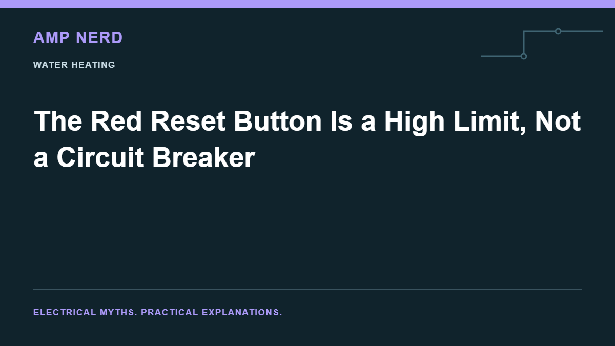 Amp Nerd article cover: The Red Reset Button Is a High Limit, Not a Circuit Breaker