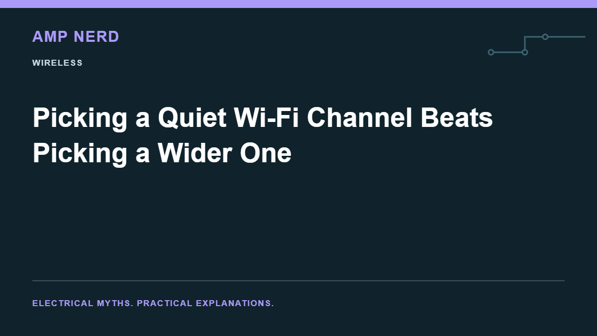Amp Nerd article cover: Picking a Quiet Wi-Fi Channel Beats Picking a Wider One